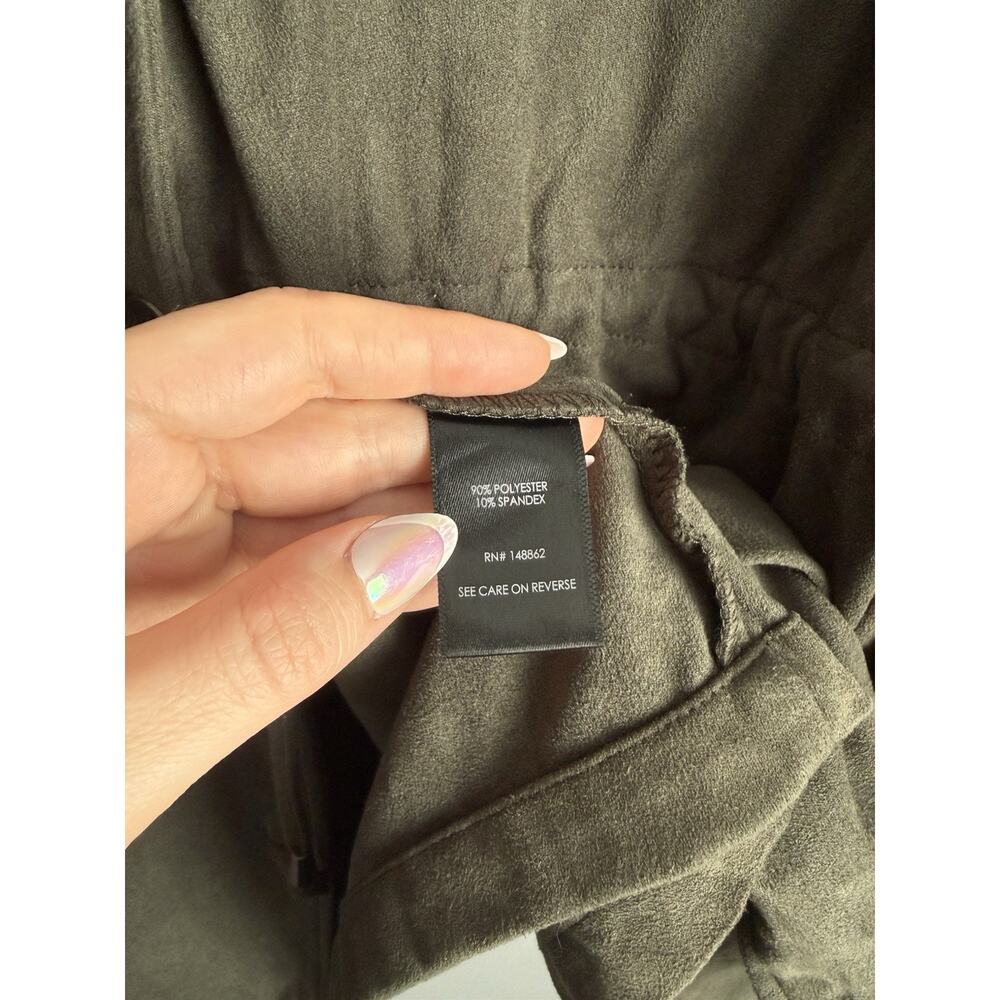 Torrid Olive Green Military Utility Jacket Shirt Size 0 Plus Size Button Front - Picture 4 of 8
